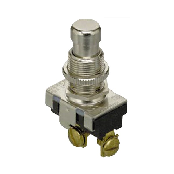 Gc Electronics Switch Push Button On (Off) SPST Plunger 15A 353429 Zoro